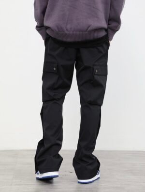 Buckle Flare Cargo Pants