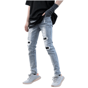 Ripped Patch Jeans