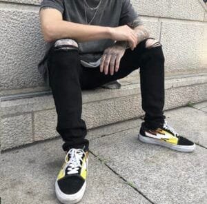 Basic Black Ripped Jeans