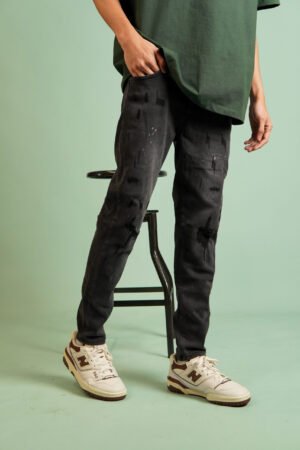 Ultra Stretch Grey Patch Jeans