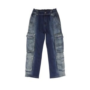 Gradient Cargo Jeans(Blue)